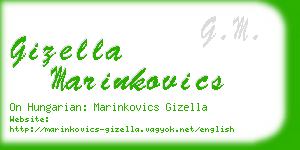 gizella marinkovics business card